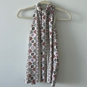 Floral High neck halter blouse